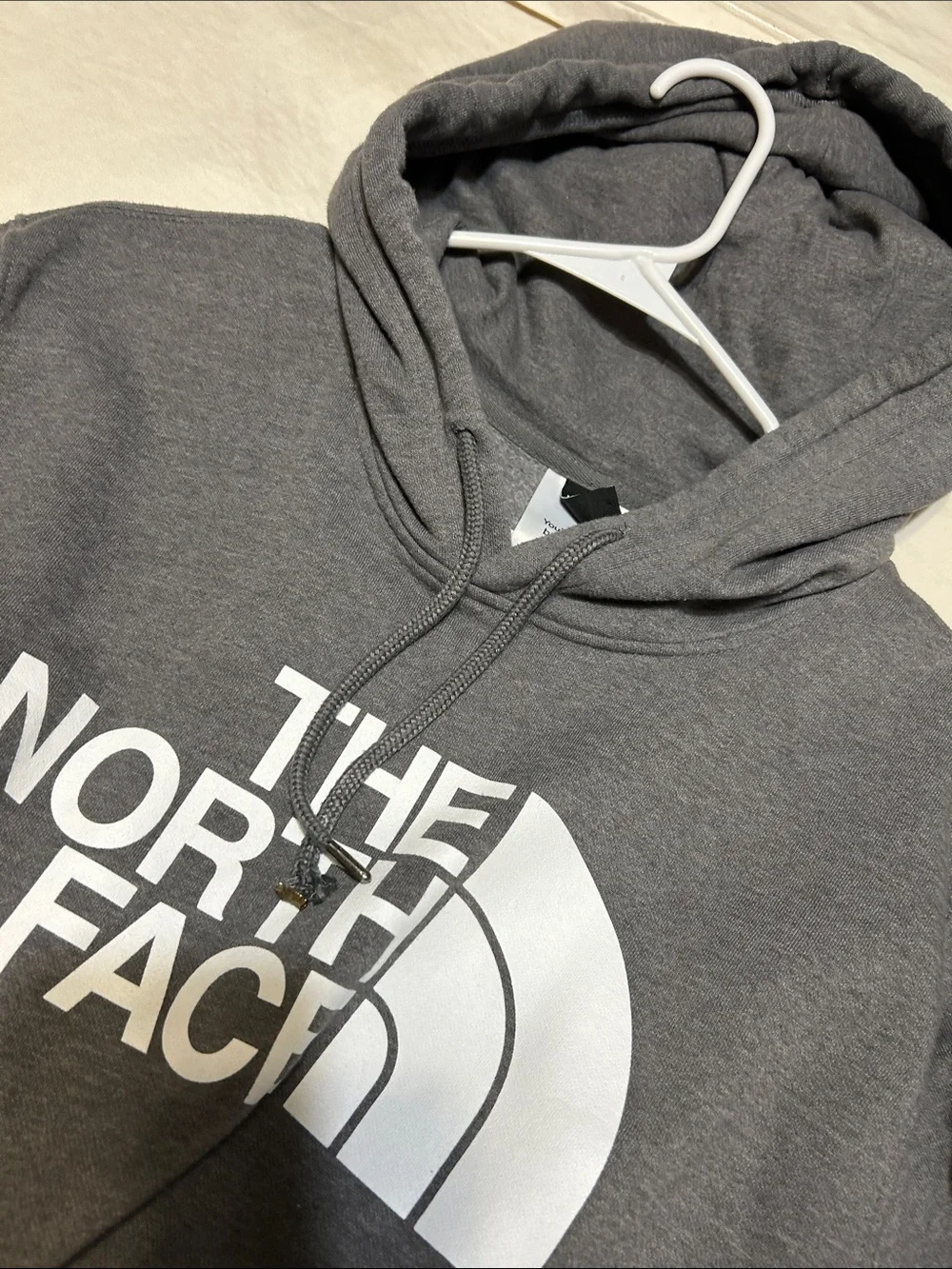 The North Face Heather Gray Logo Pullover Hoodie